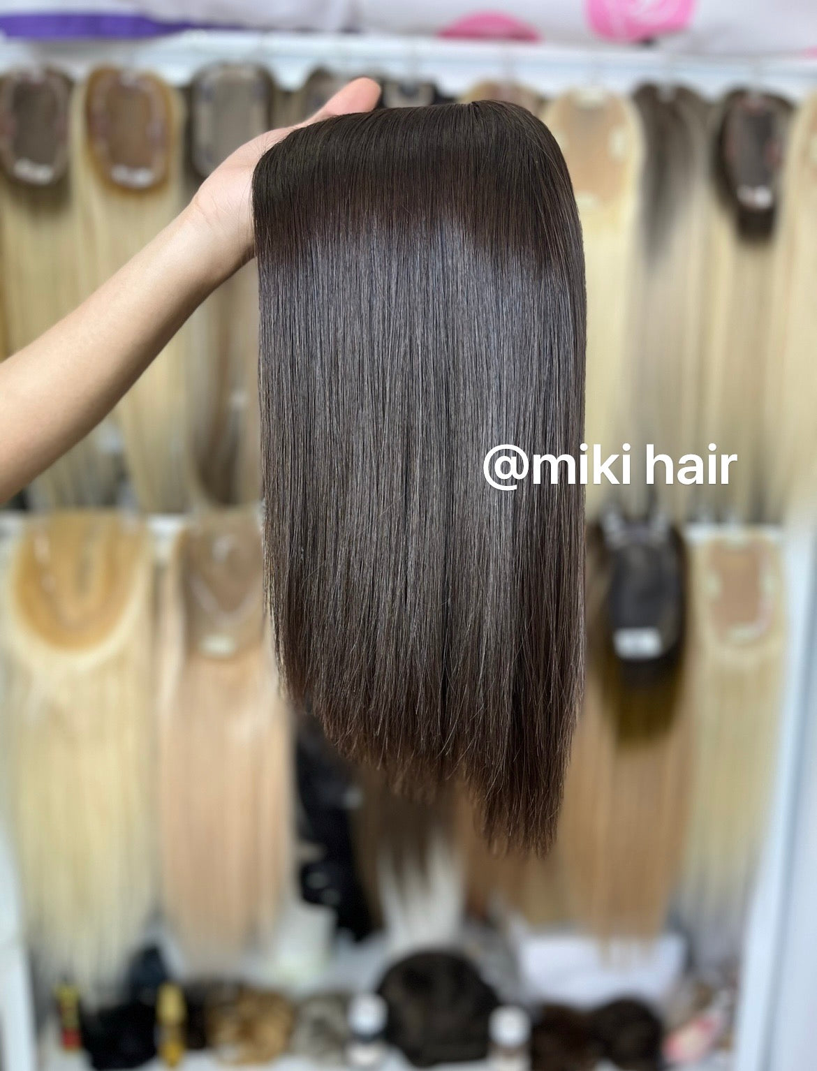 Jewish silk topper 8*8inch 4# brown color 14-18inch is available