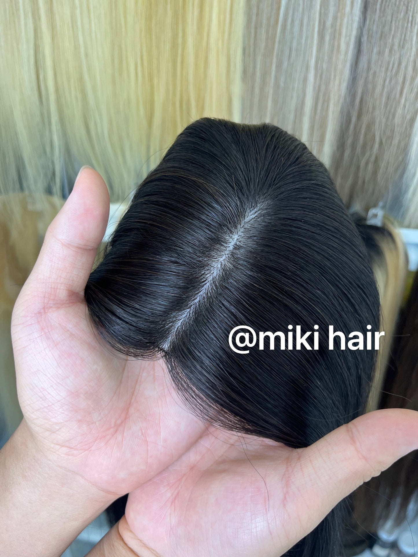 Injection silk topper base size 12*13cm (4.5*5inch ) 10-22inch is available