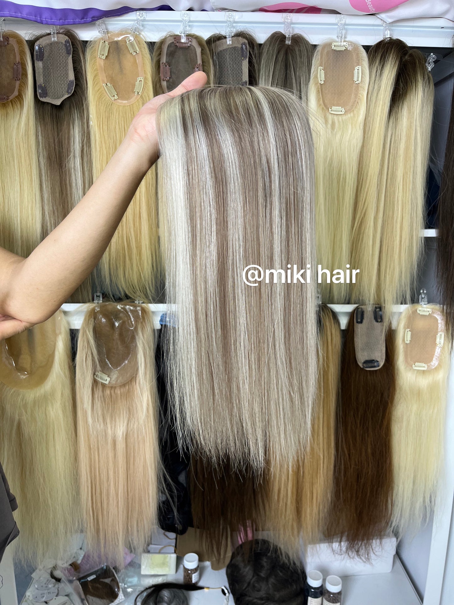 Mono base 3*5inch balayage T6/8/60# 14-18inch virgin hair
