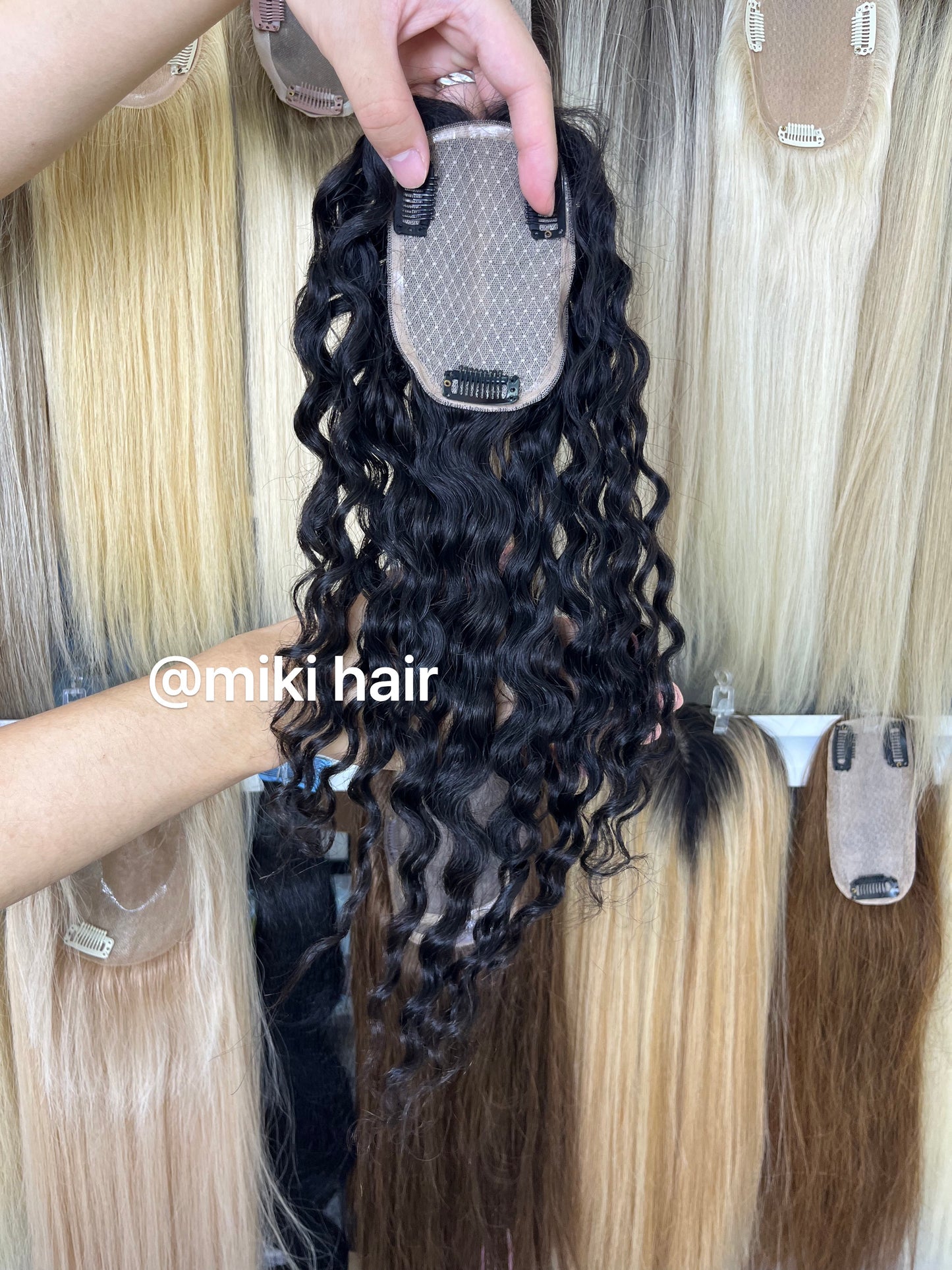 Silk topper 3*5inch 10-16inch in stock curly hair