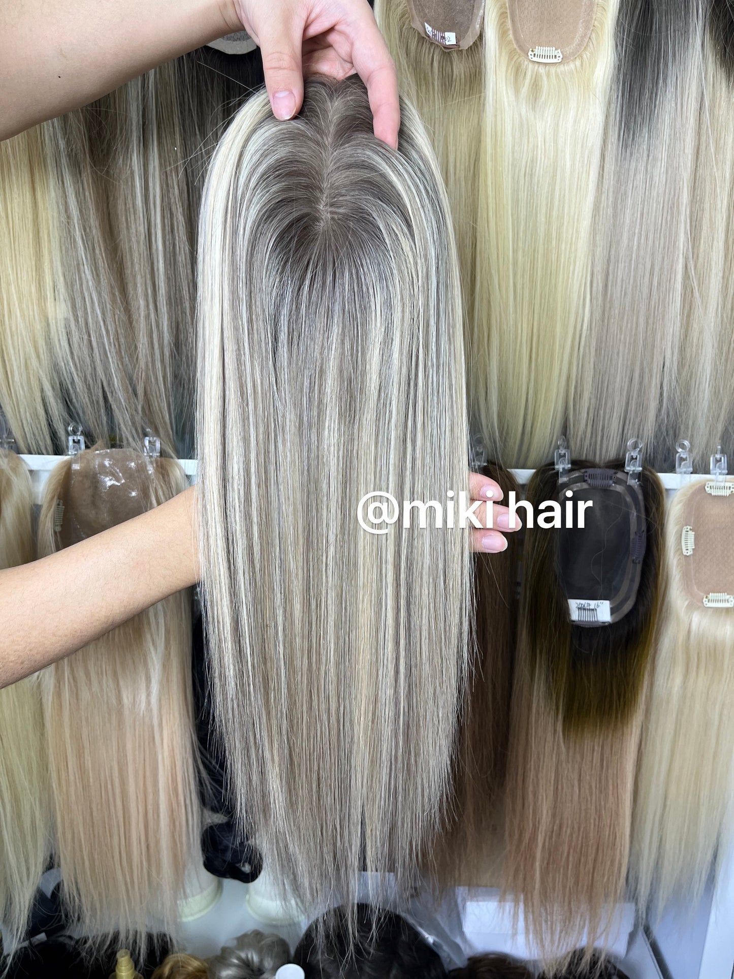 Silicone silk topper 5*6inch 14-18inch many colors in stock