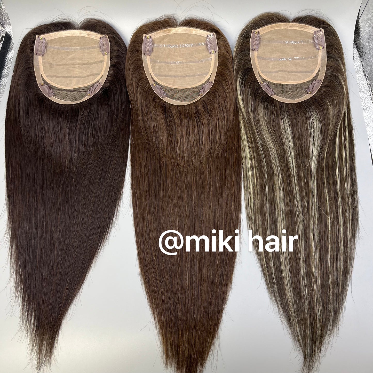 Silicone silk topper 5*6inch 14-18inch many colors in stock