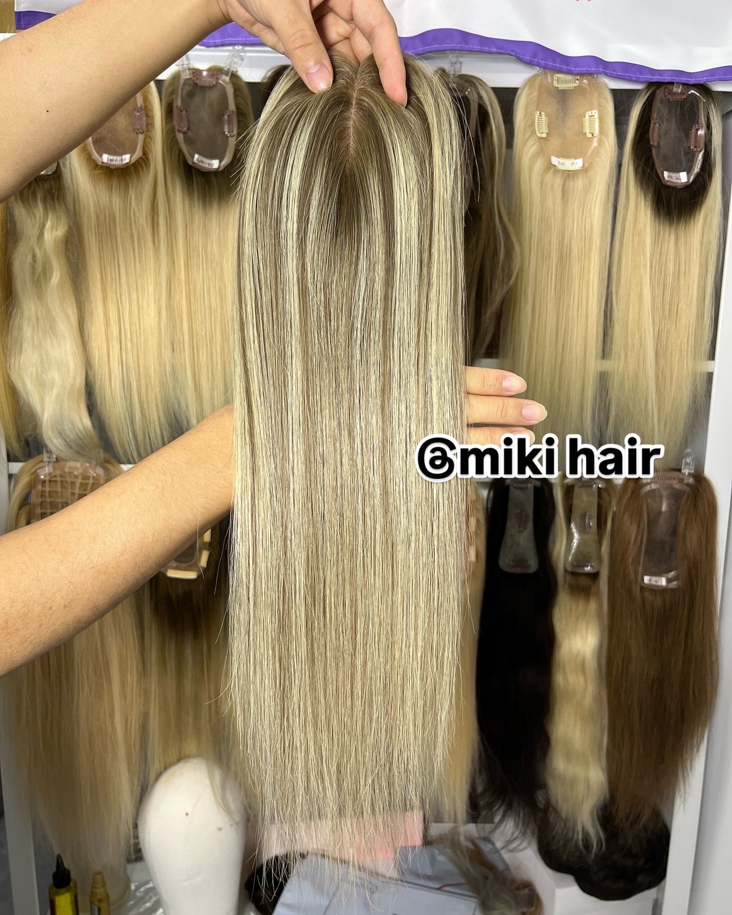 Silk topper 3*5inch 16inch balayage color