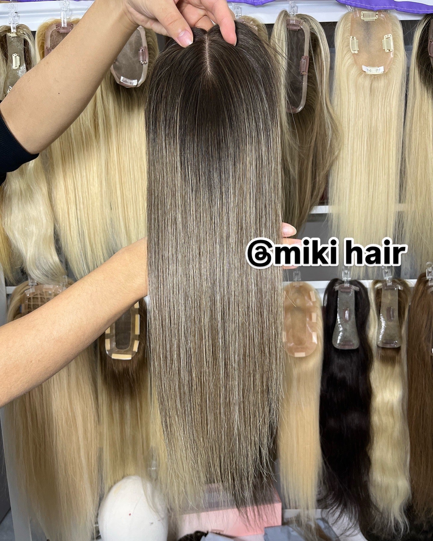 Silk topper 3*5inch 16inch balayage color