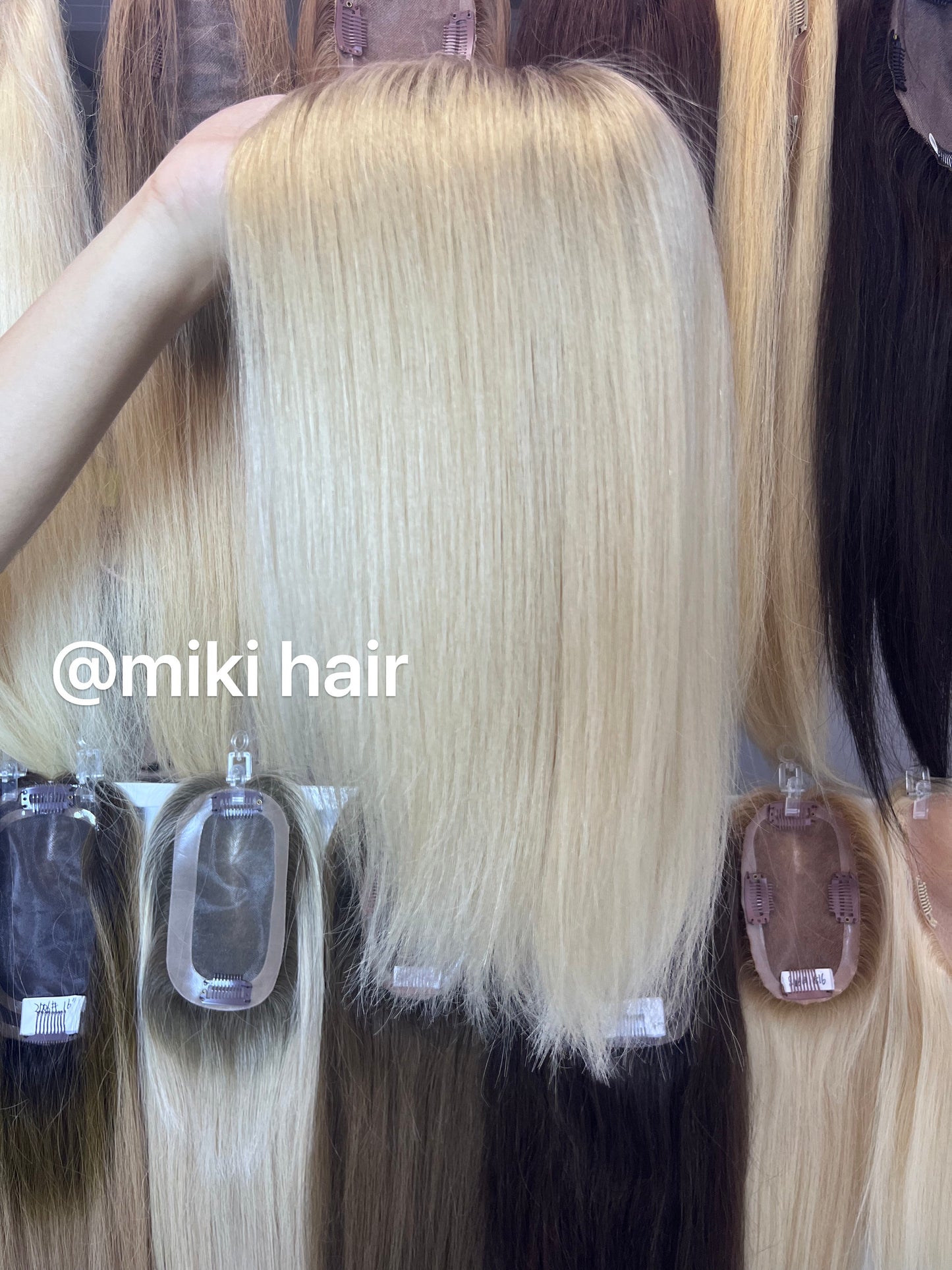 Mono topper 6*7inch 14inch virgin hair B8/24#