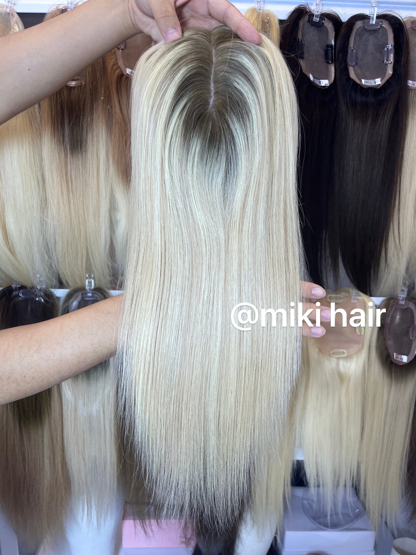 Silk with weft topper 6*7inch 14-18inch