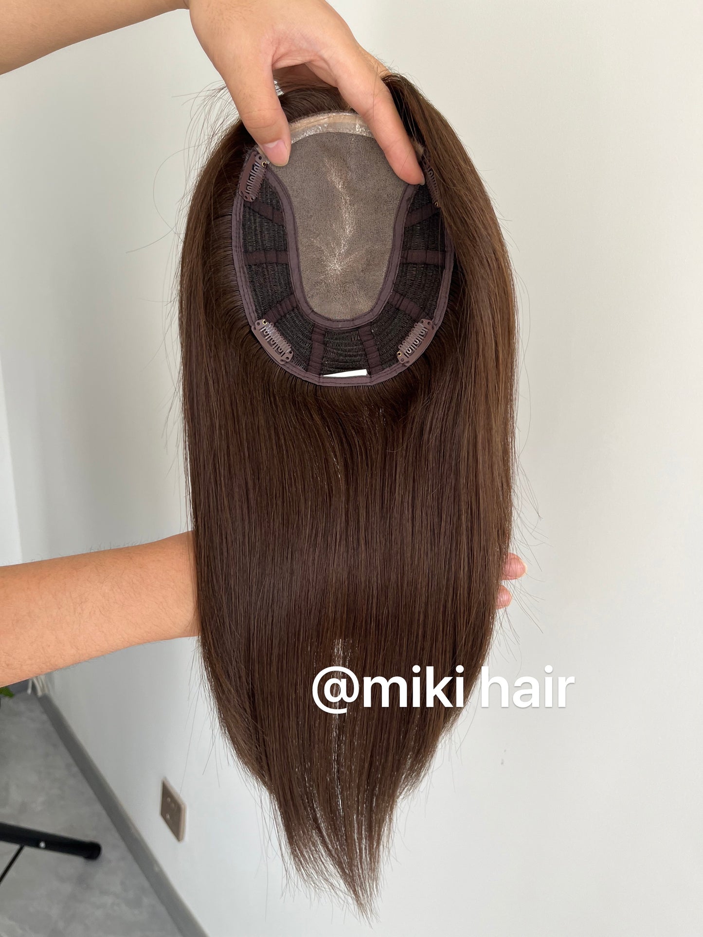 Mono topper 6*7inch seven colors in stock virgin hair 14inch