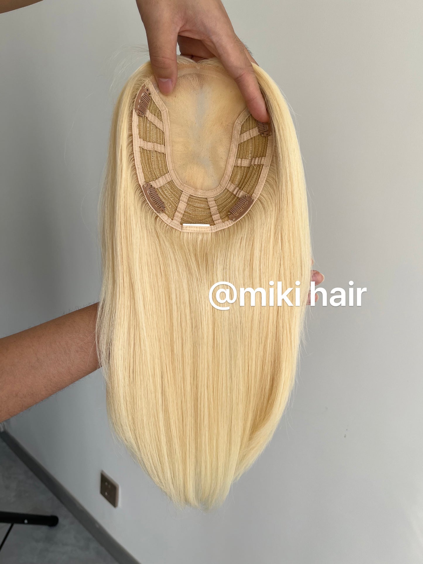 Mono topper 6*7inch seven colors in stock virgin hair 14inch