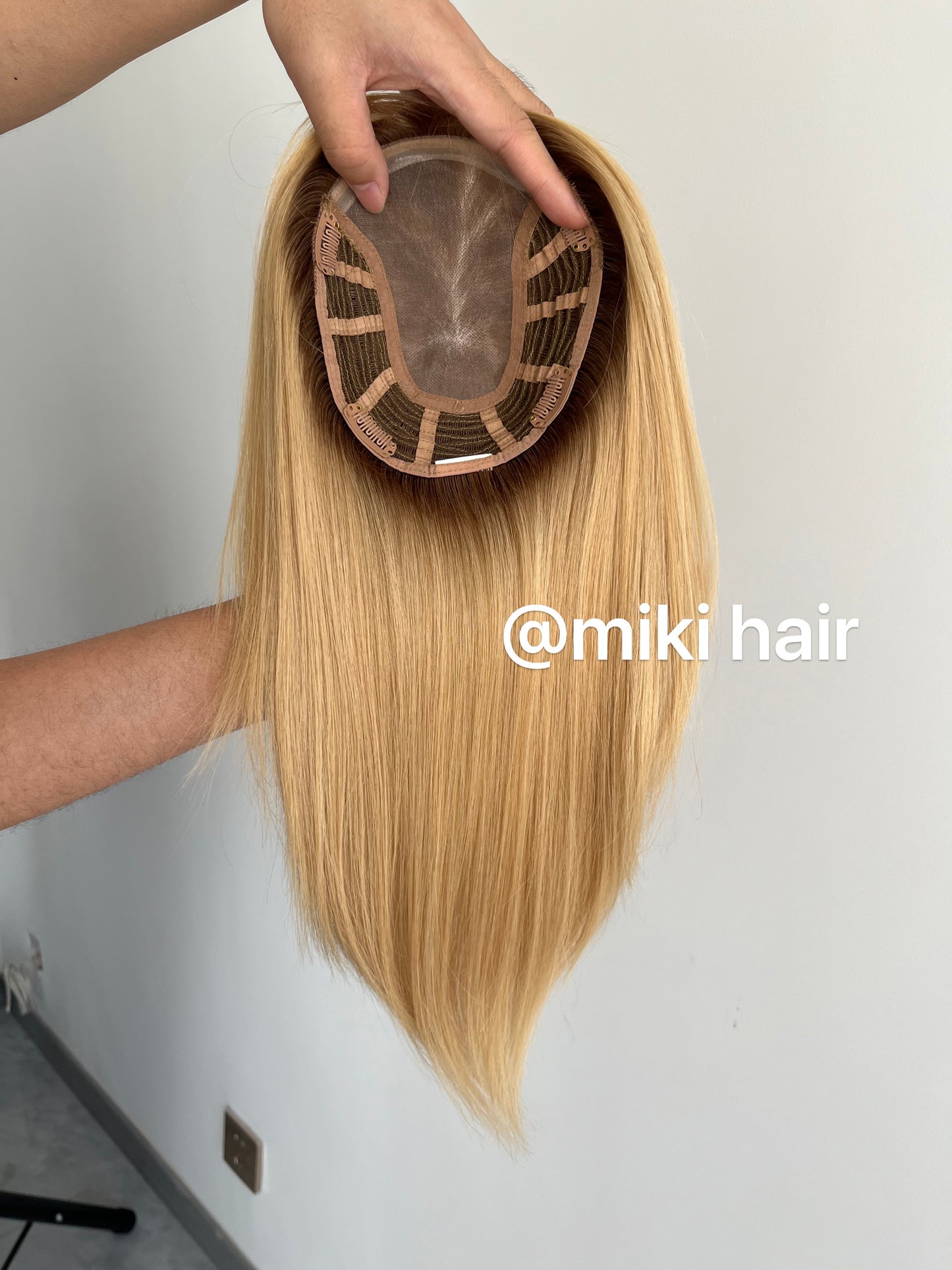 Mono topper 6*7inch seven colors in stock virgin hair 14inch