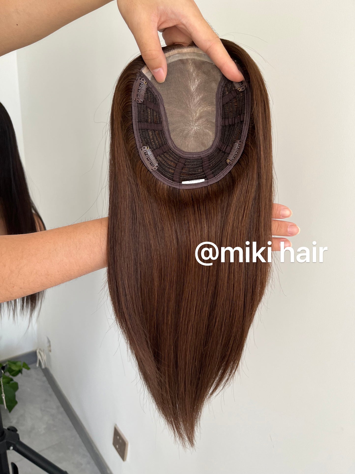 Mono topper 6*7inch seven colors in stock virgin hair 14inch