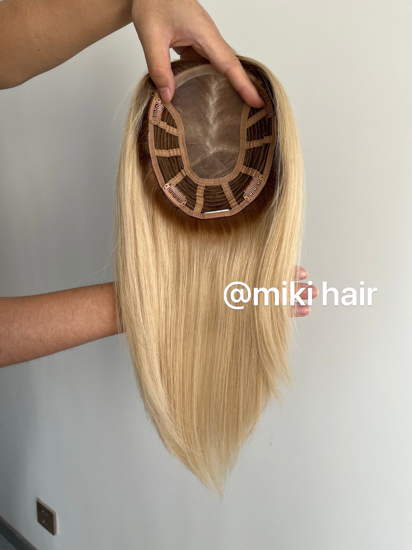Mono topper 6*7inch seven colors in stock virgin hair 14inch