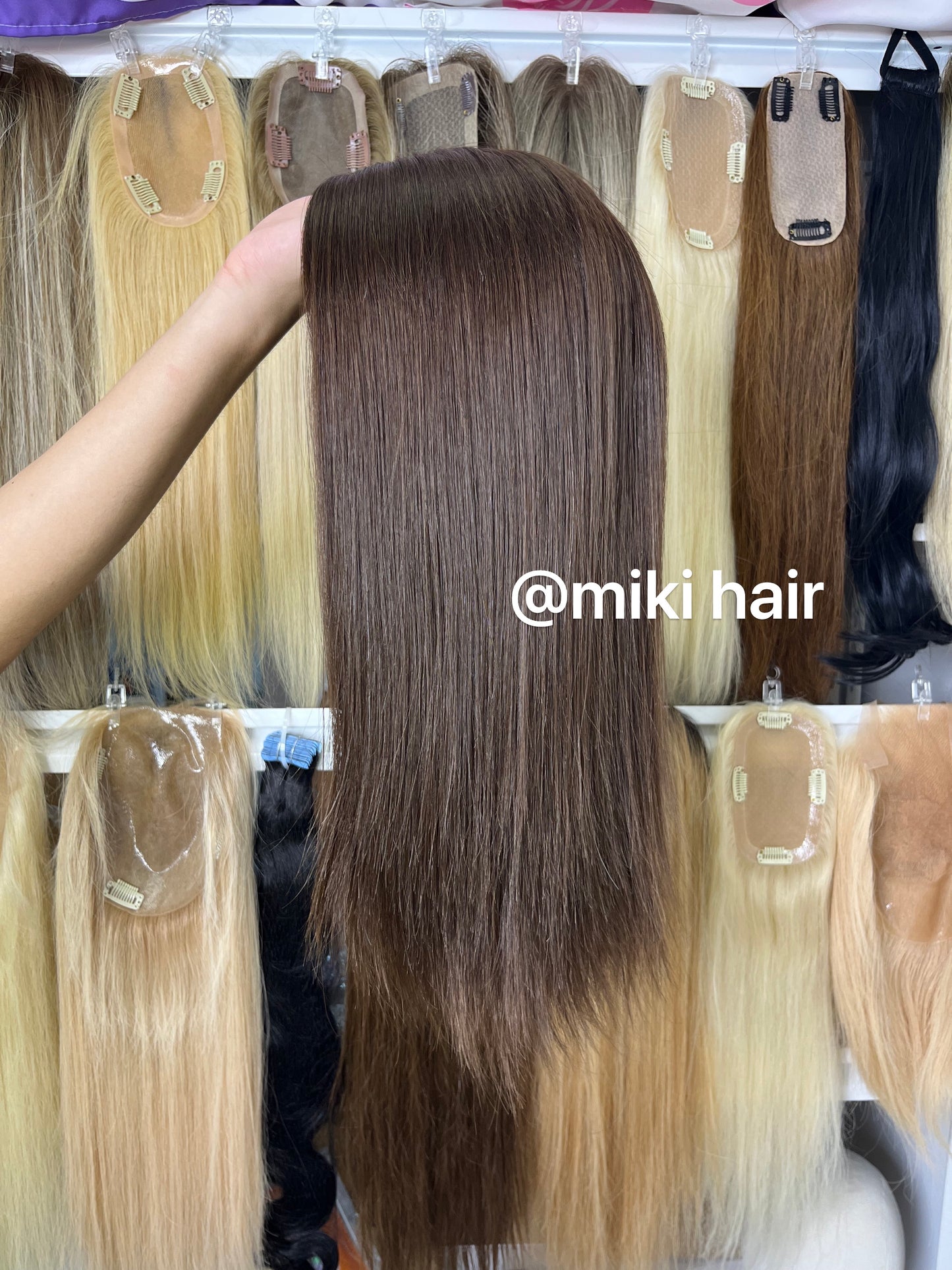 New base silk topper base size 7*7inch 8*8inch 14-20inch virgin hair in stock Brown