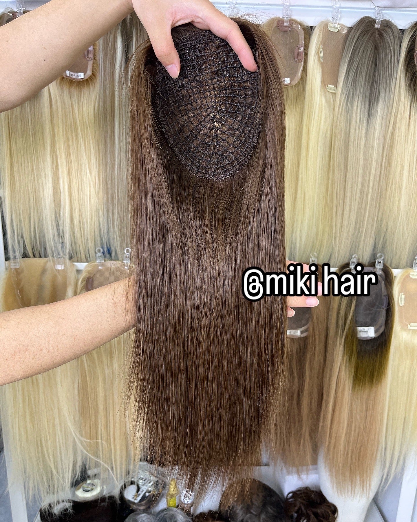 Fishnet topper virgin hair 6*6inch 16inch many colors in stock.