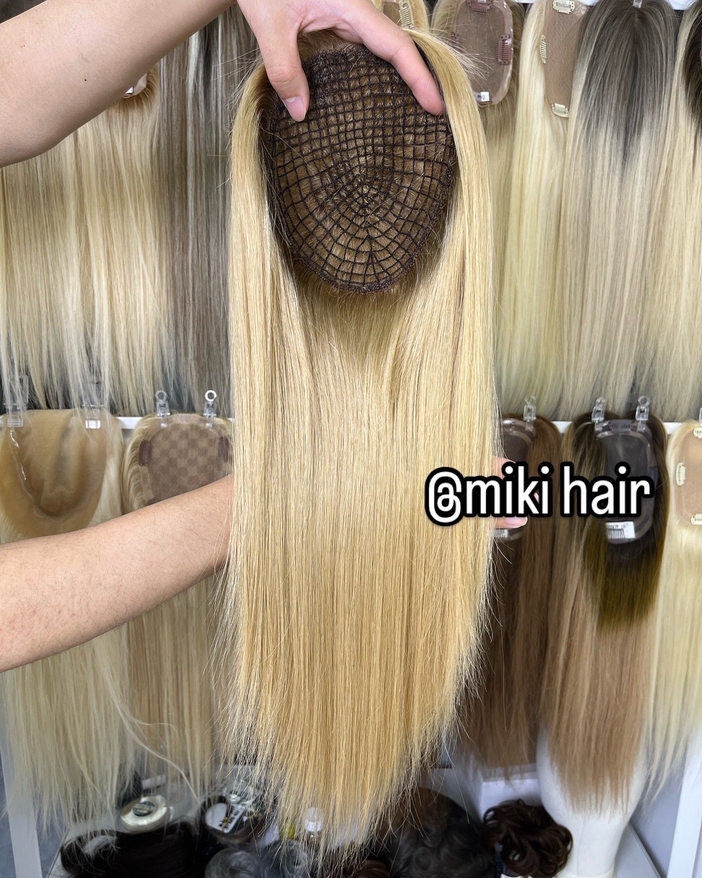 Fishnet topper virgin hair 6*6inch 16inch many colors in stock.