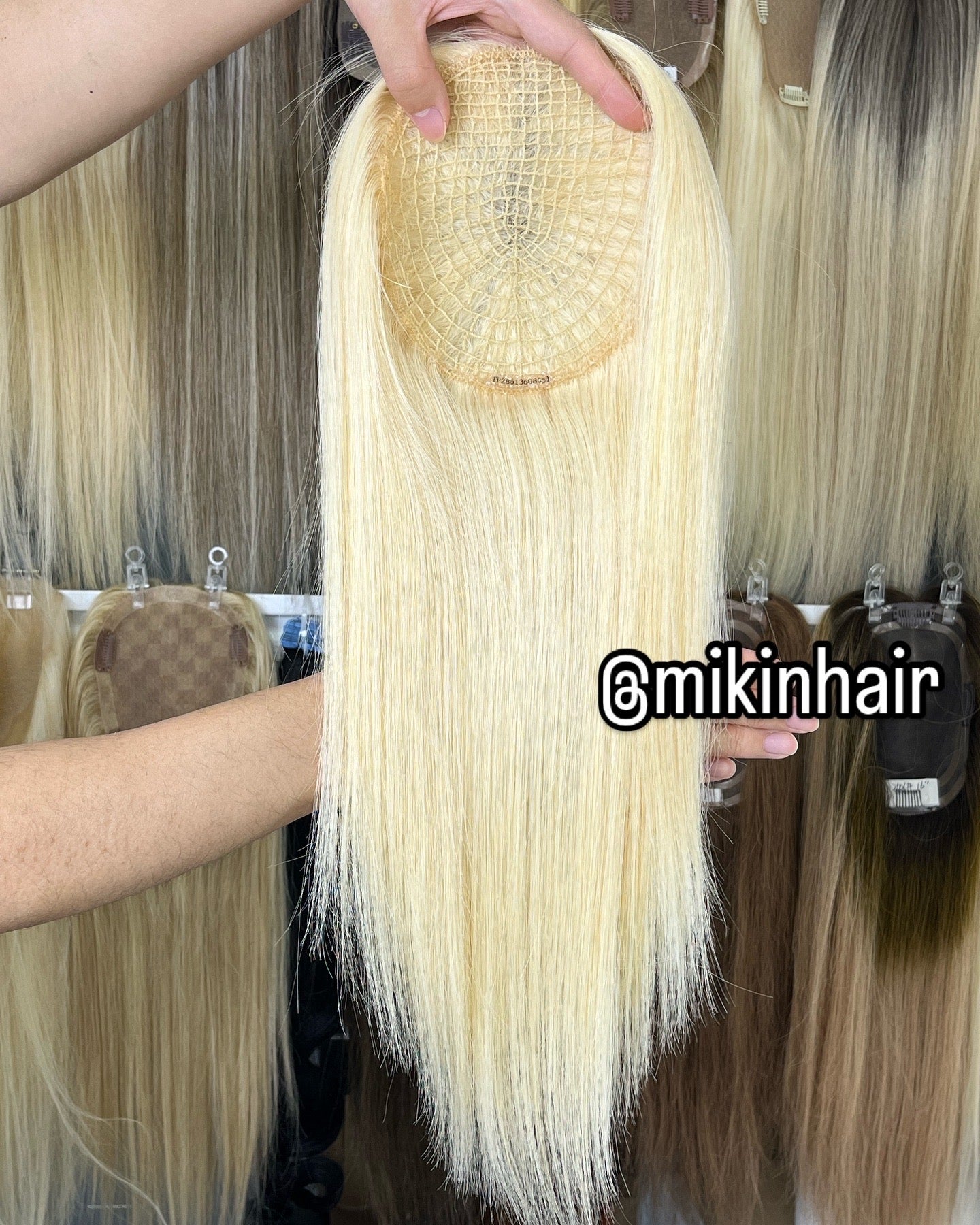 Fishnet topper virgin hair 6*6inch 16inch many colors in stock.