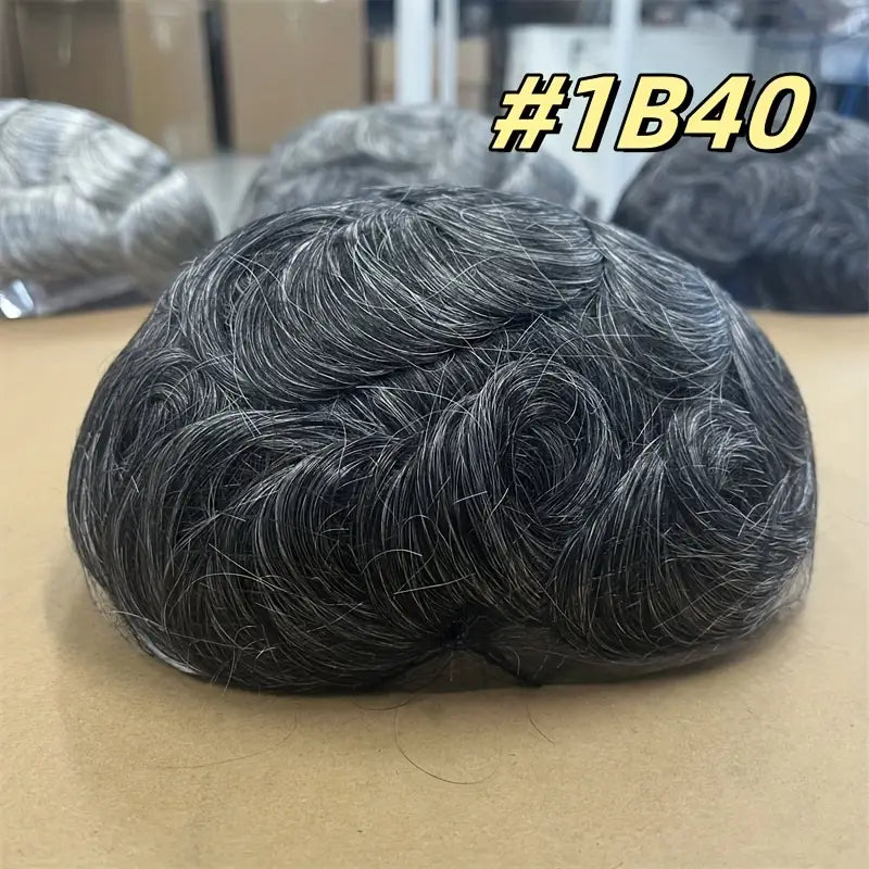 oupee for Men Hair Pieces for Men System for Men 10X8" Human Hair Implant Prosthesis Patch Units BIO