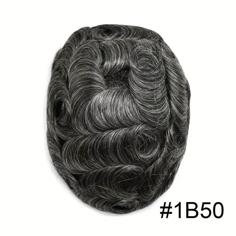 Swiss Air Lace Men'S Hairpiece 100% Ultra Wig for Men, Soft And Comfortable, Breathable Men'S Hair Prosthesis