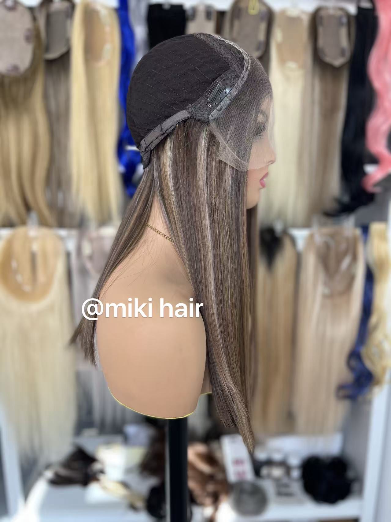 Jewish lace wig European hair #4/8C/18