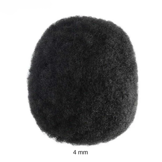 Afro French Lace Men Toupee 4mm curls 6mm curls 8mm wave 10mm wave 12mm wave