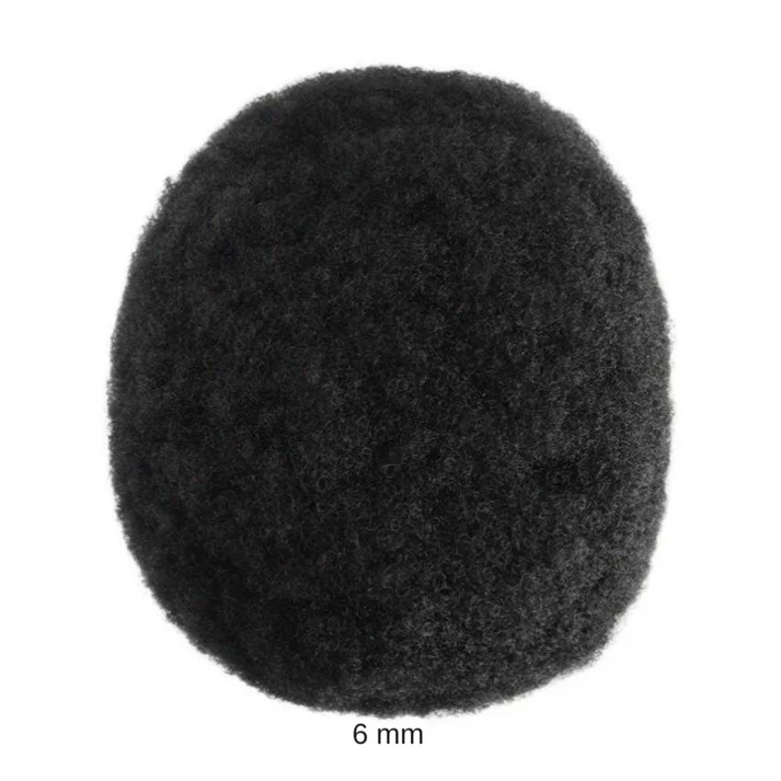 Afro French Lace Men Toupee 4mm curls 6mm curls 8mm wave 10mm wave 12mm wave