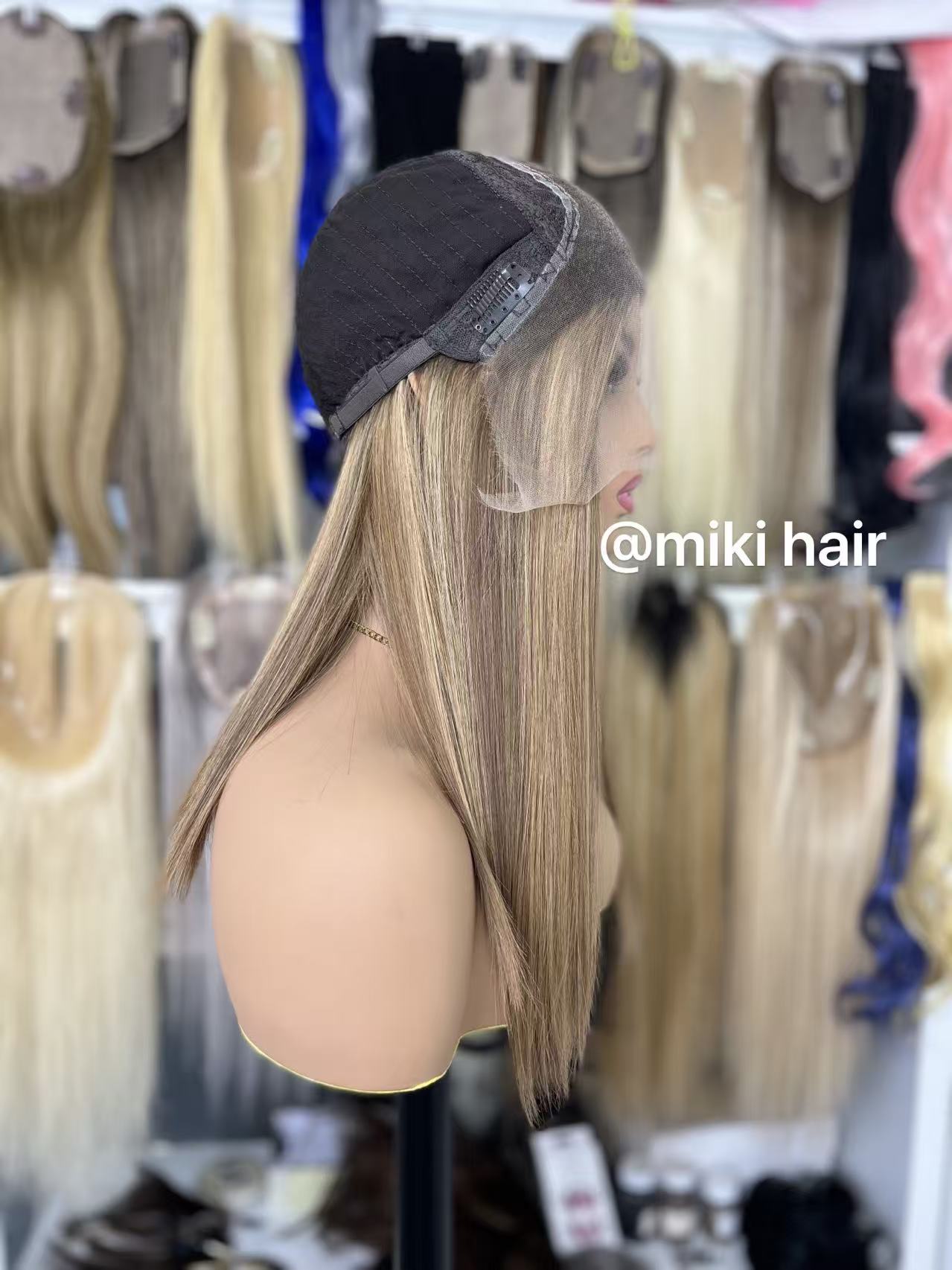 Jewish lace wig European hair #8C14
