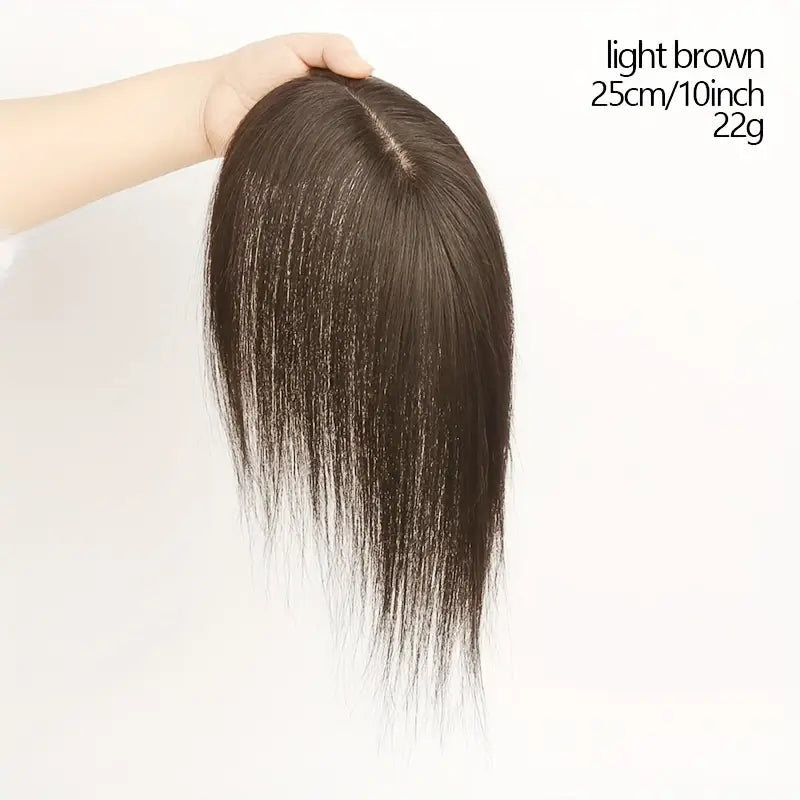 Women'S Hairpieces for The Top of The Head, Made of Real Hair, Lightweight And Fluffy for Summer, Seamless for Added Volume And to Cover Gray Hair.
