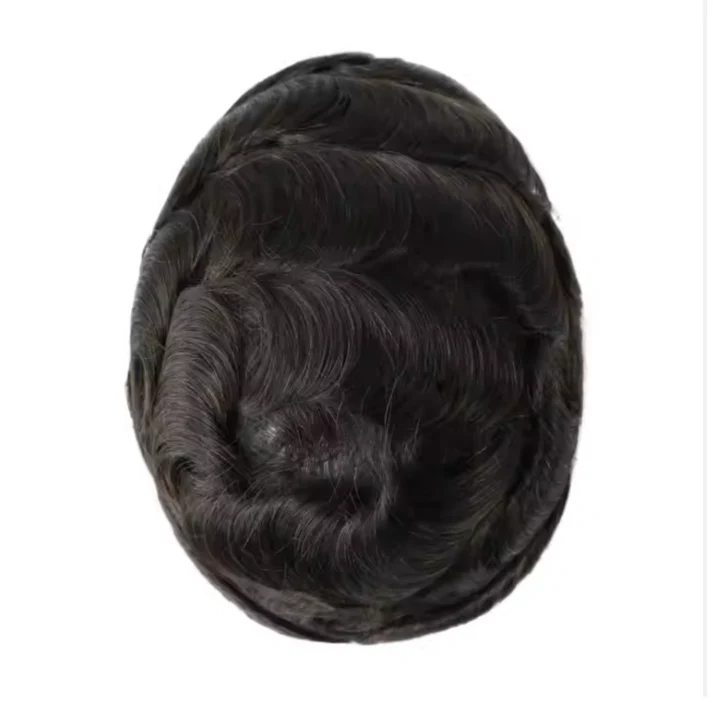 Invisible Hairline 0.02mm to 0.03mm Skin Base Hair Replacement with V-looped all over