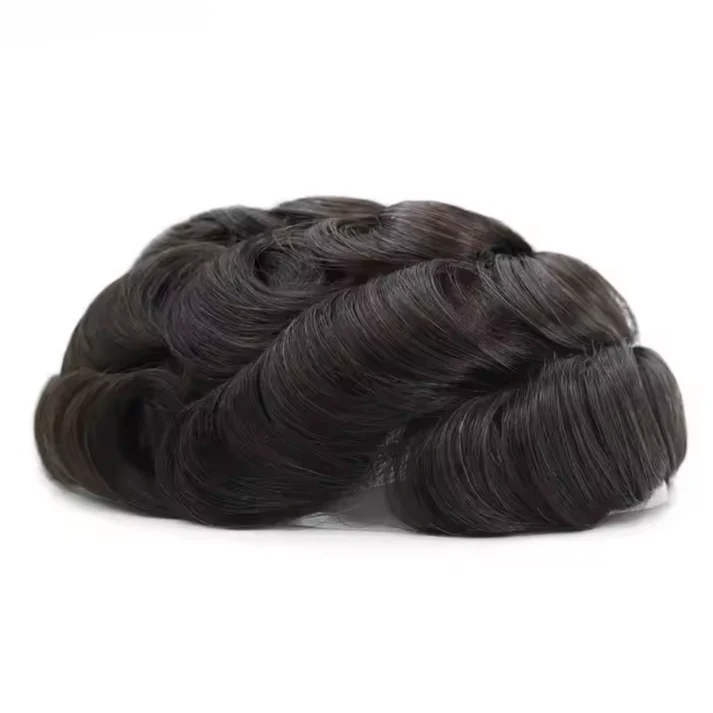 Invisible Hairline 0.05mm to 0.06mm Knotted Thin Skin Base Hair System with 1/8 inches V-loop Front