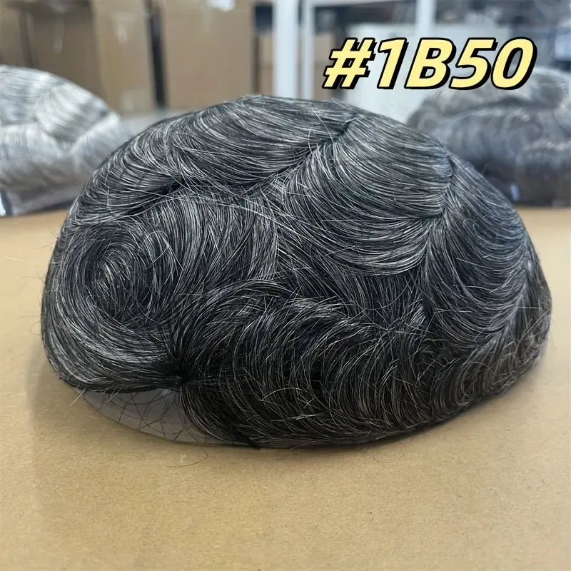 oupee for Men Hair Pieces for Men System for Men 10X8" Human Hair Implant Prosthesis Patch Units BIO