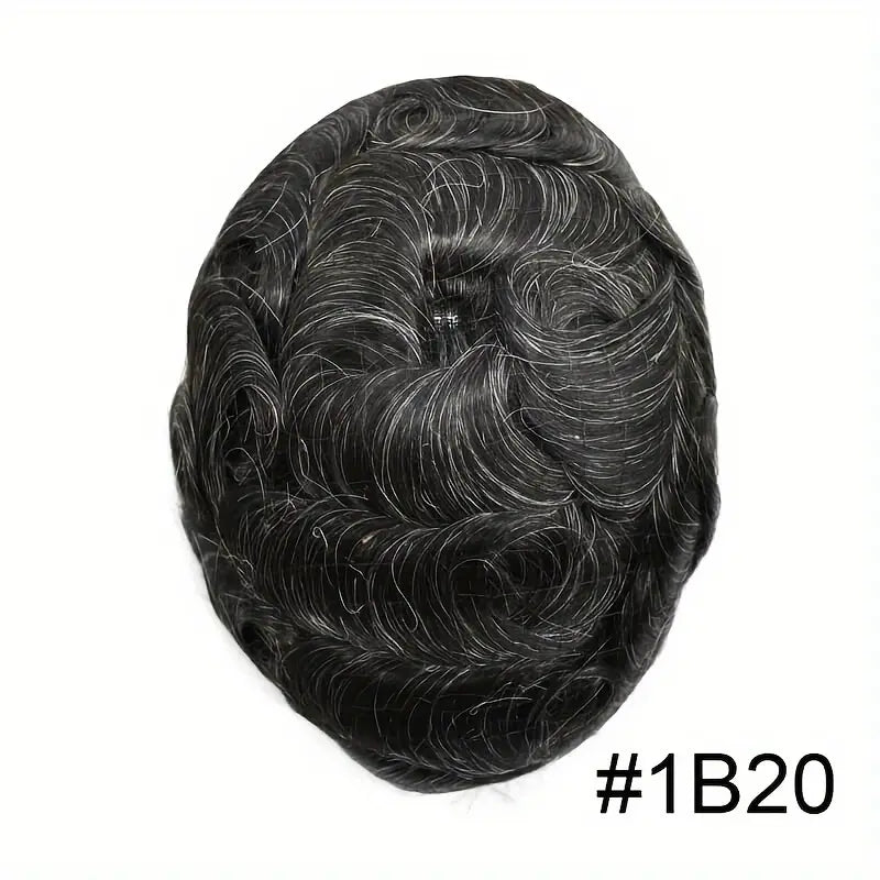 AUS-7*10-Male Hair Prosthesis Lace PU Base Toupee Men Wig for Men Breathable for Man Wig Capillary Prosthesis Replacement System
