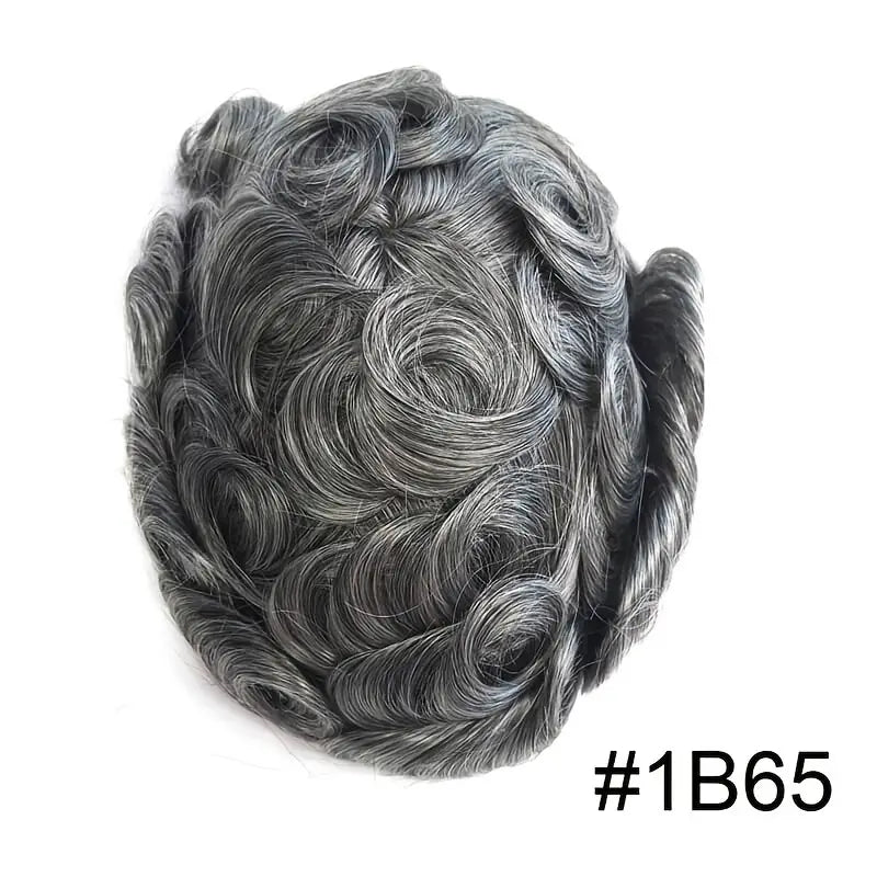 Swiss Air Lace Men'S Hairpiece 100% Ultra Wig for Men, Soft And Comfortable, Breathable Men'S Hair Prosthesis