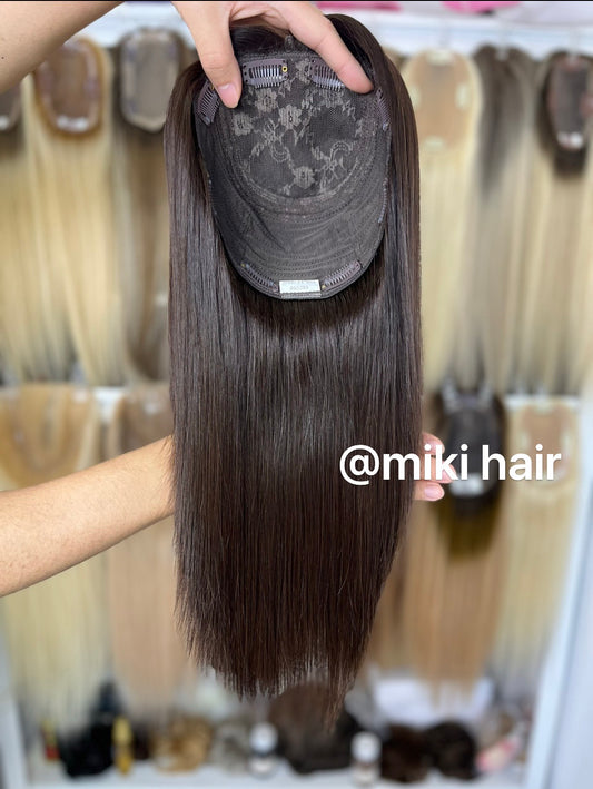 Jewish silk topper 8*8inch 4# brown color 14-18inch is available
