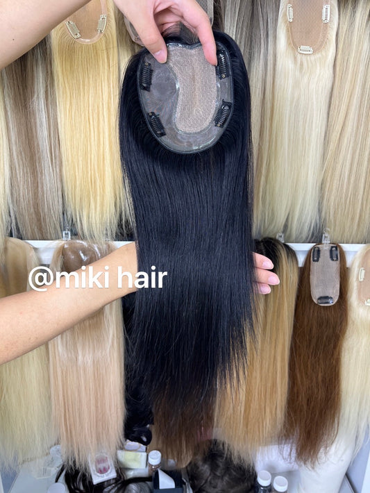 Base size 12*13cm left side silk with mono base 14-20inch virgin hair new style base