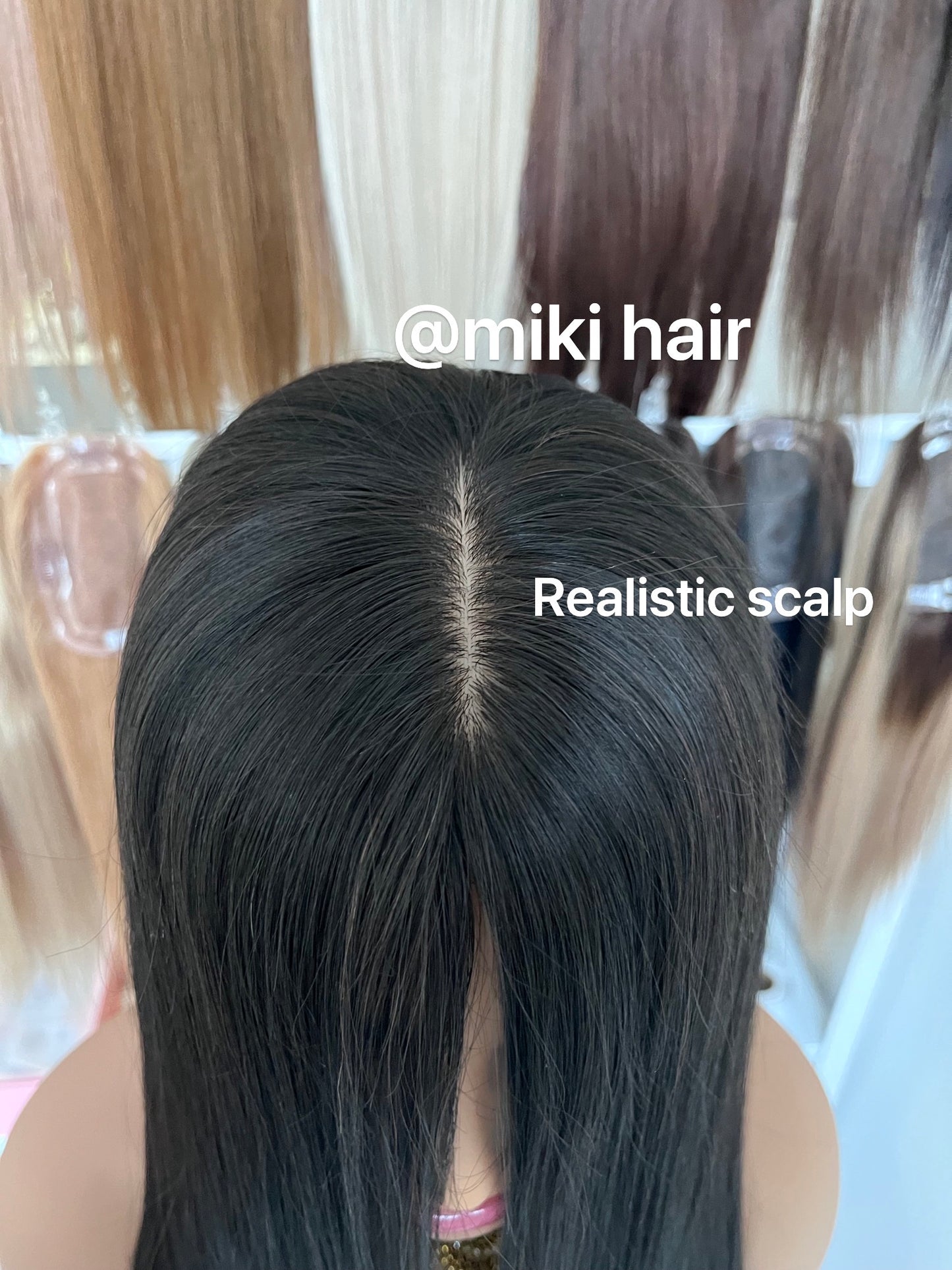 Silk top wig realistic scalp base style 10-22inch