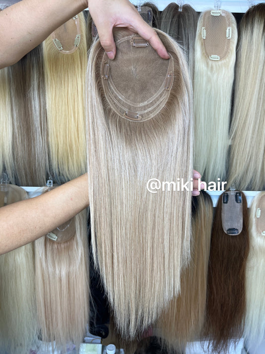 Swiss lace topper 5.5*6inch 16inch T8/101# virgin hair