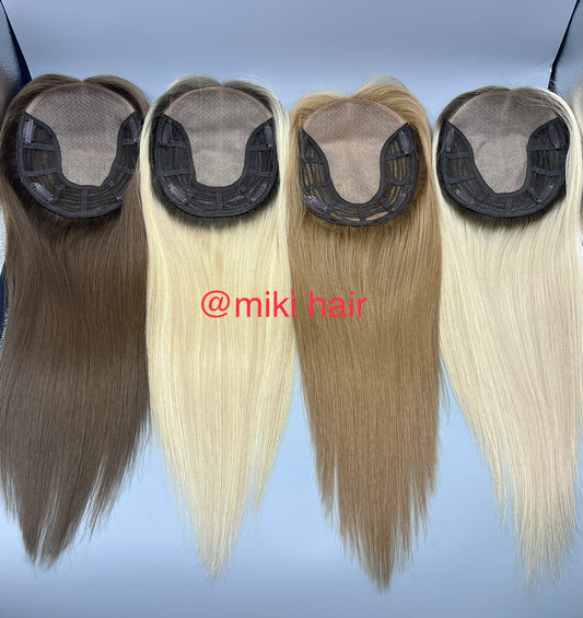 Silk with weft topper 6*7inch 14-18inch