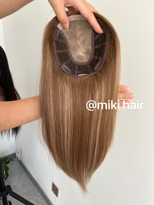 Mono topper 6*7inch seven colors in stock virgin hair 14inch