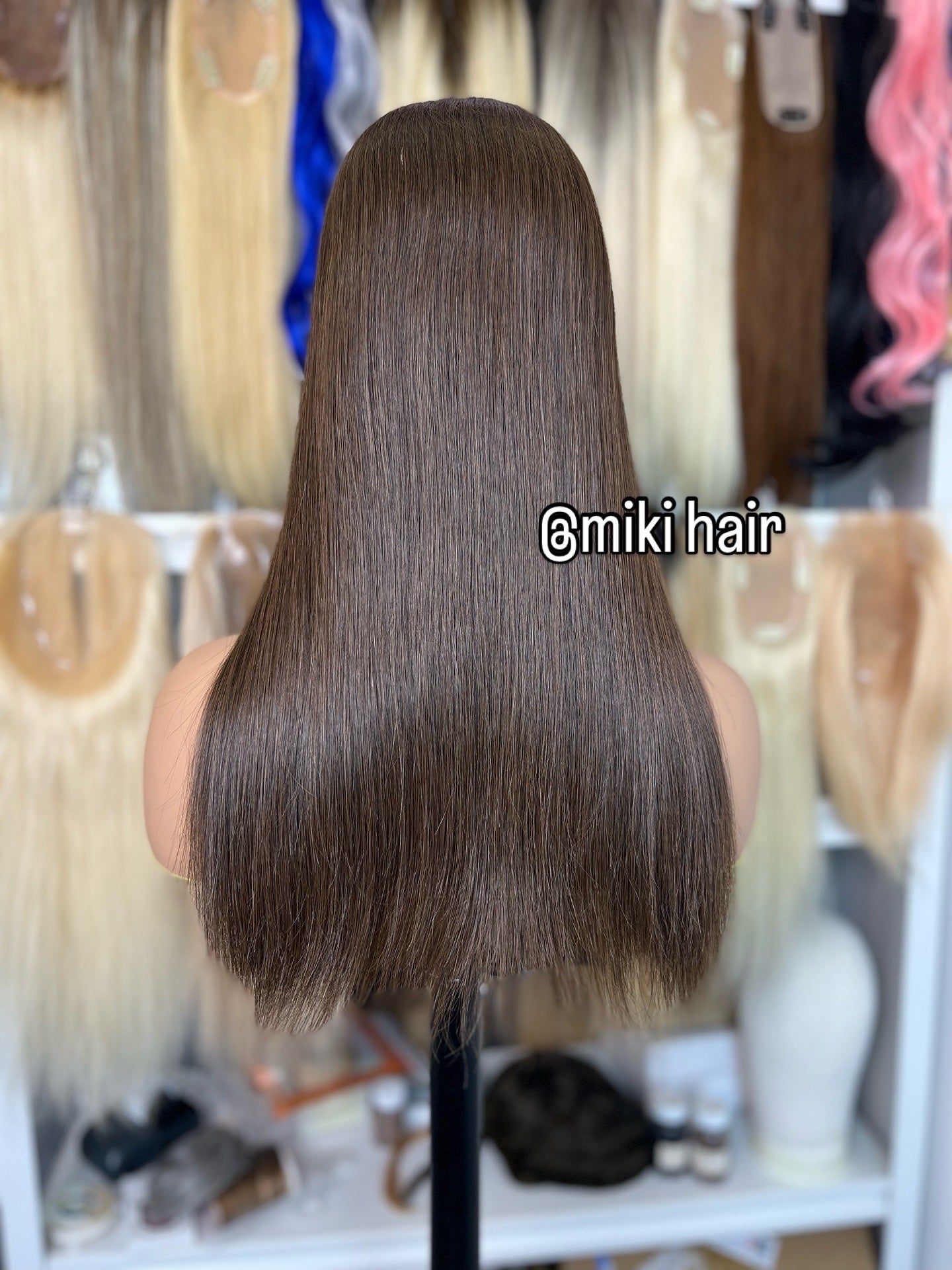 New style silk topper 6*6inch 12-20inch medium brown (#5)
