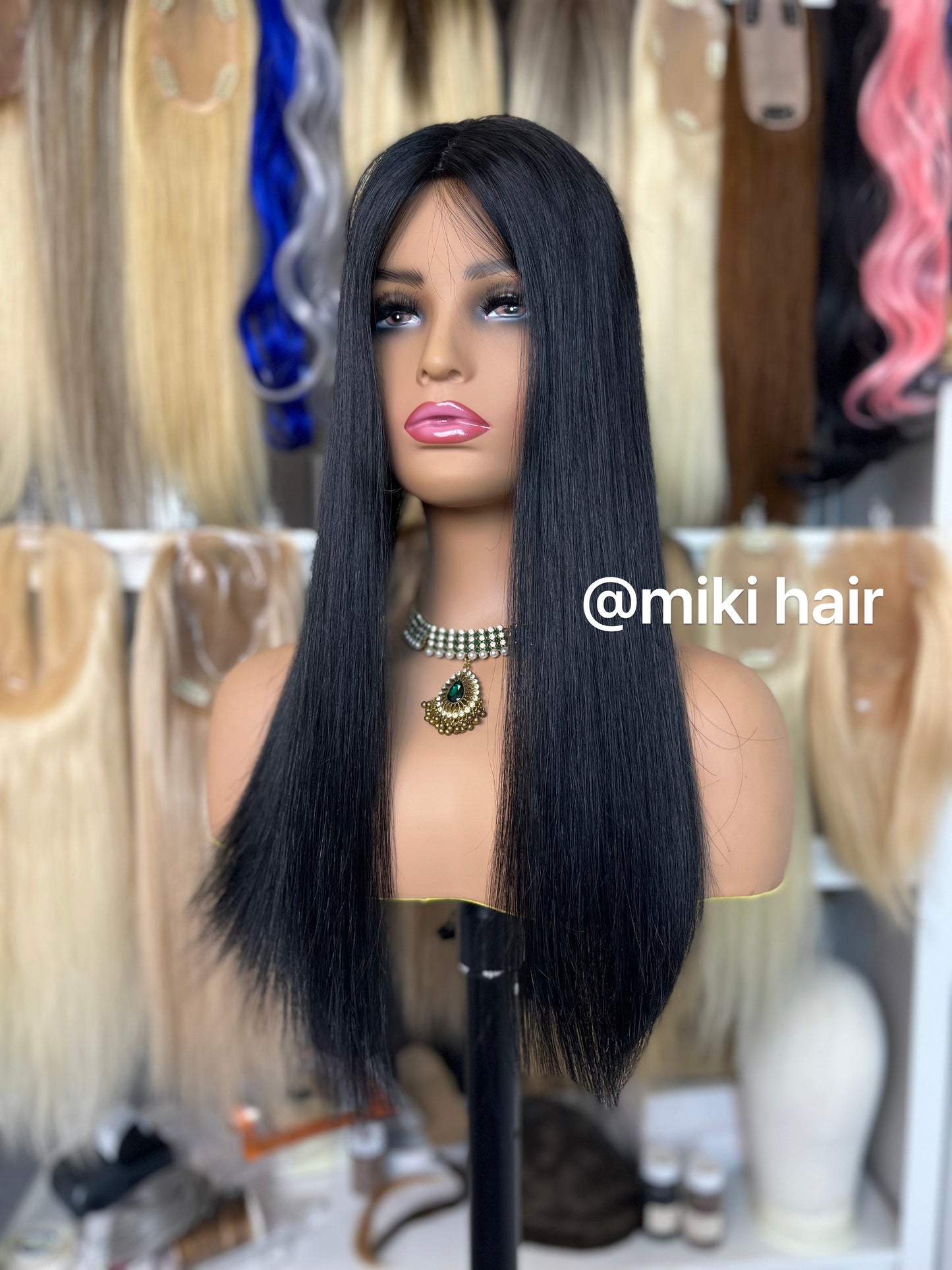 New style silk topper 6*6inch 12-20inch Black
