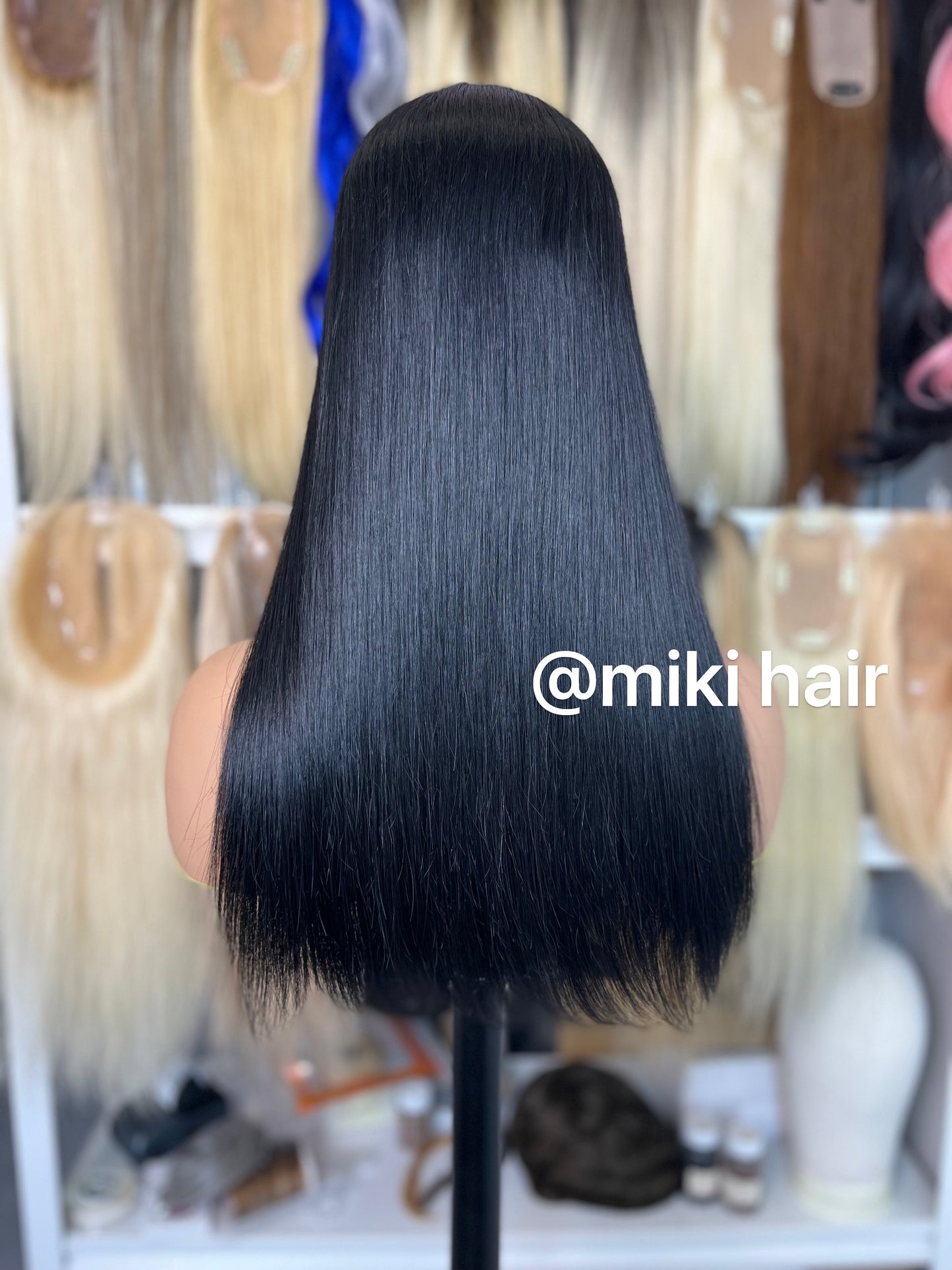 New style silk topper 6*6inch 12-20inch Black