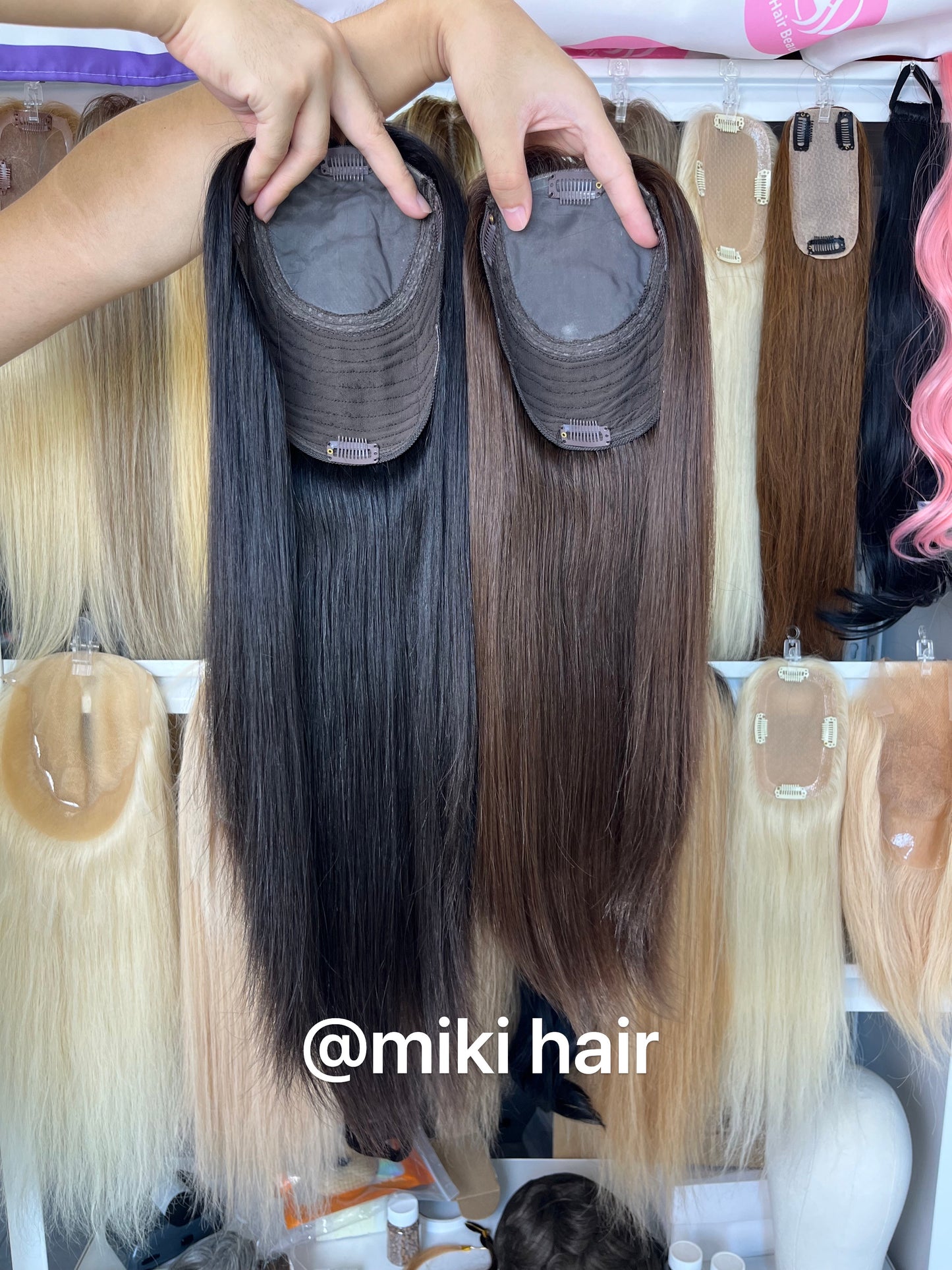 New base silk topper base size 7*7inch 8*8inch 14-20inch virgin hair in stock natural black