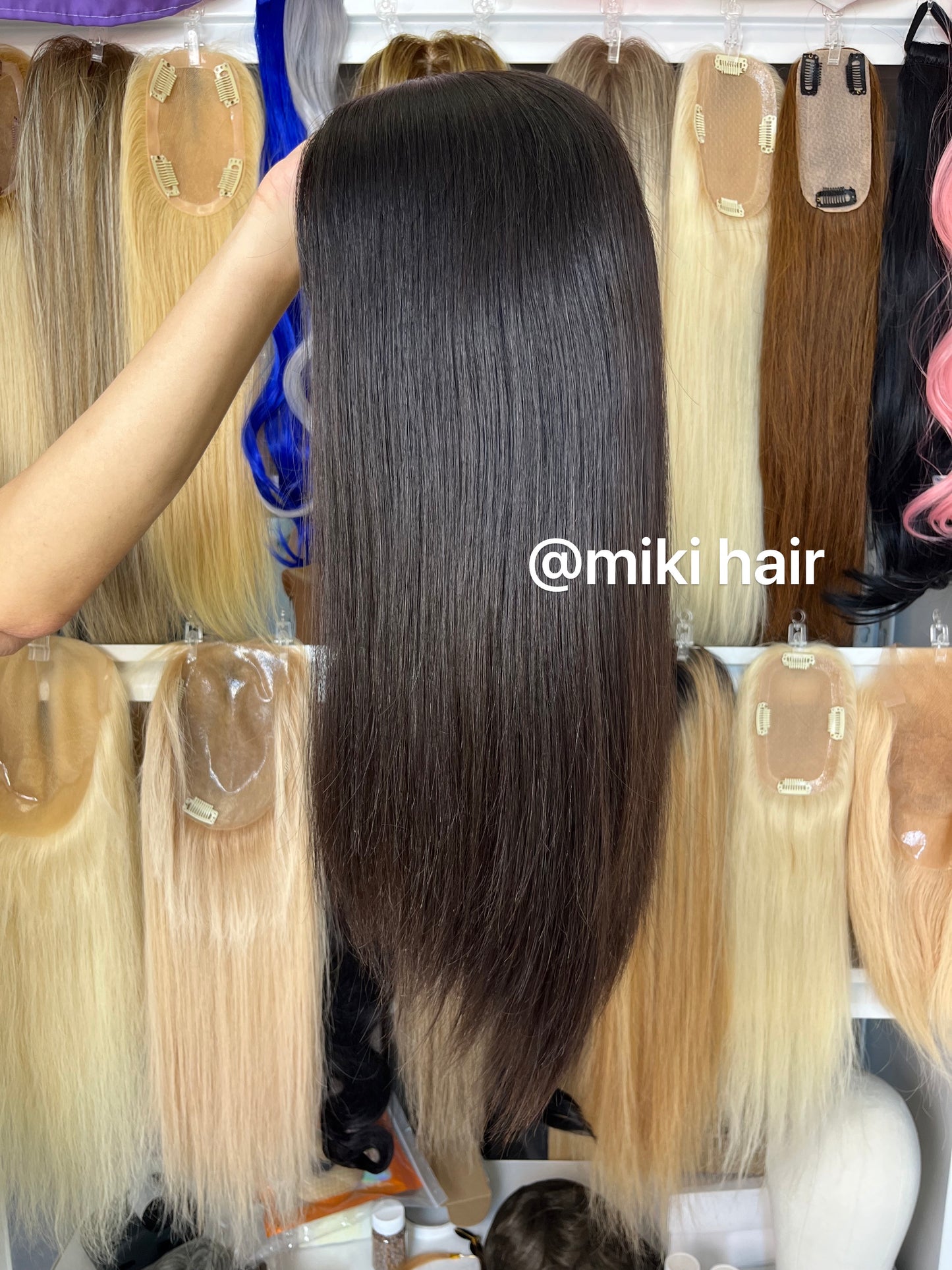 New base silk topper base size 7*7inch 8*8inch 14-20inch virgin hair in stock natural black