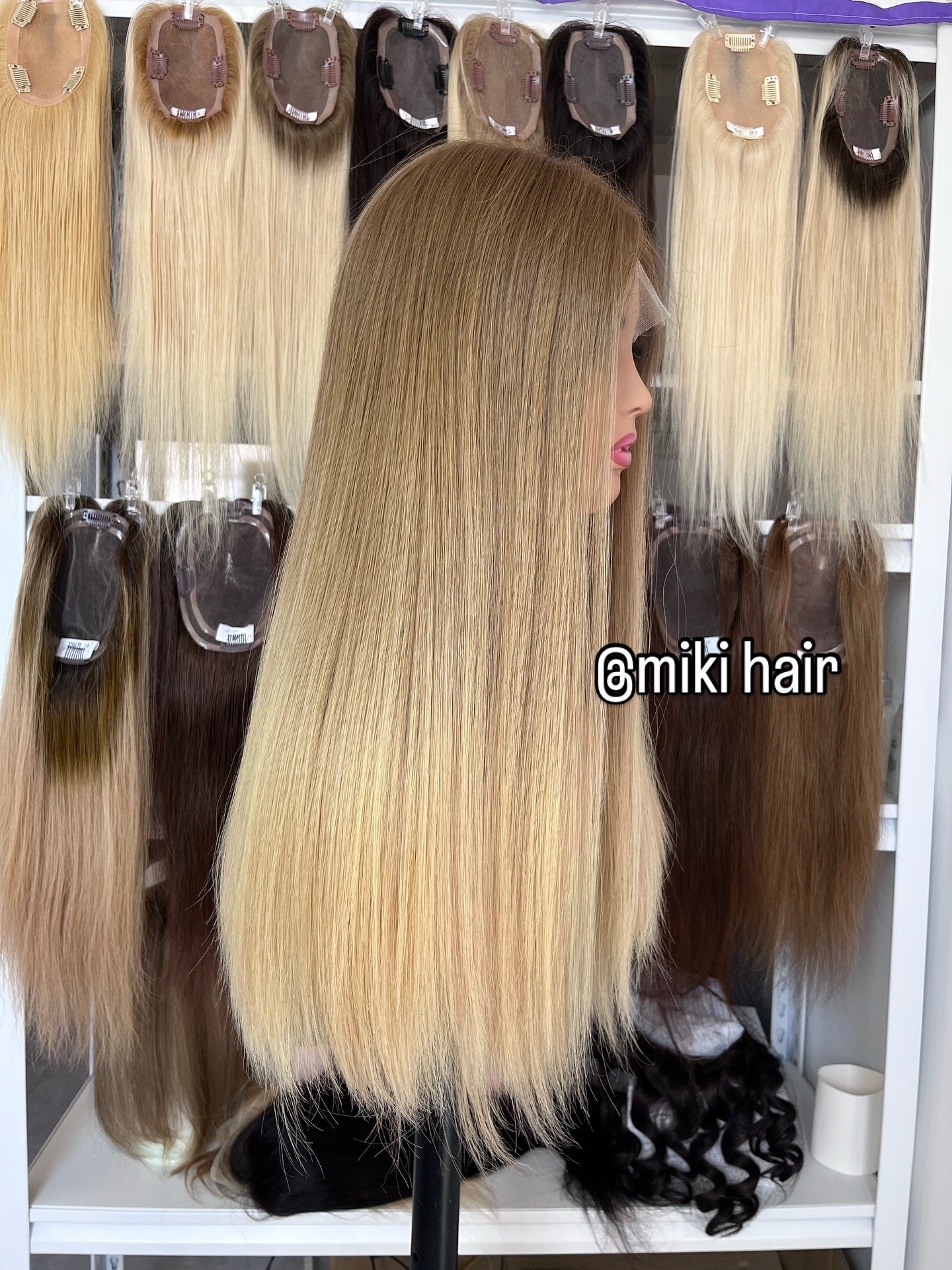 Jewish lace wig European virgin hair best quality 12-24inch in stock （B7/14）
