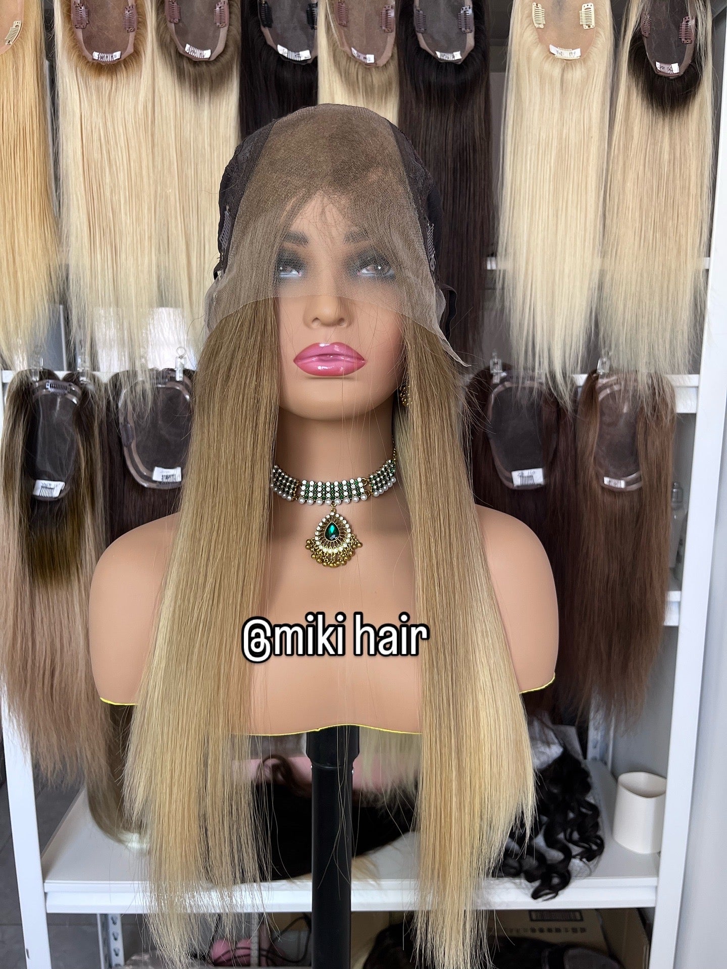 Jewish lace wig European virgin hair best quality 12-24inch in stock （B7/14）