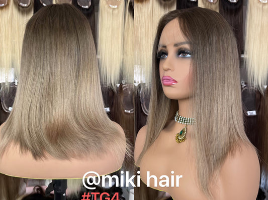 Jewish lace wig European virgin hair best quality 12-24inch in stock (#TG4)