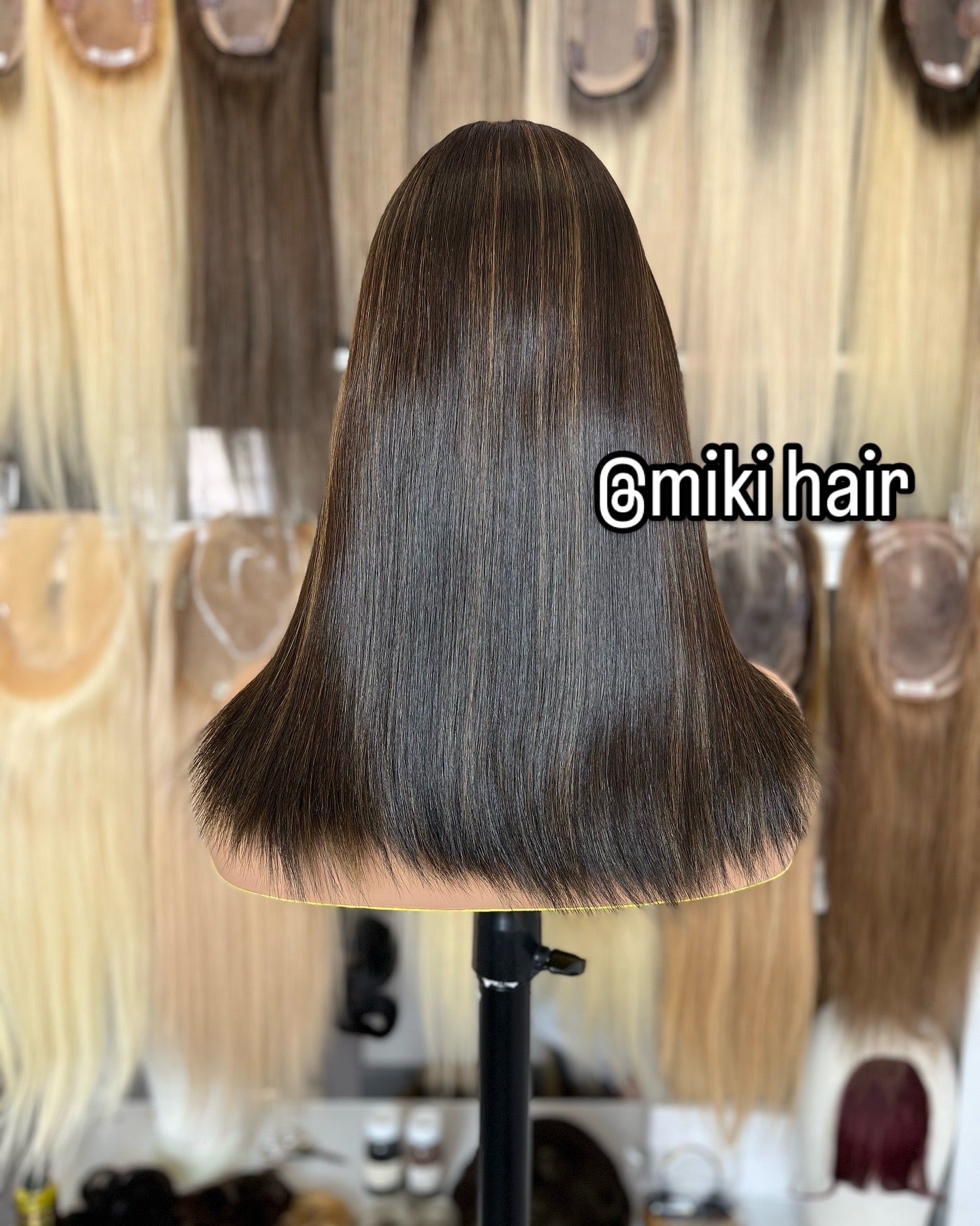 Lace frontal silk top Jewish wig 14-24inch in stock (#2/500 )