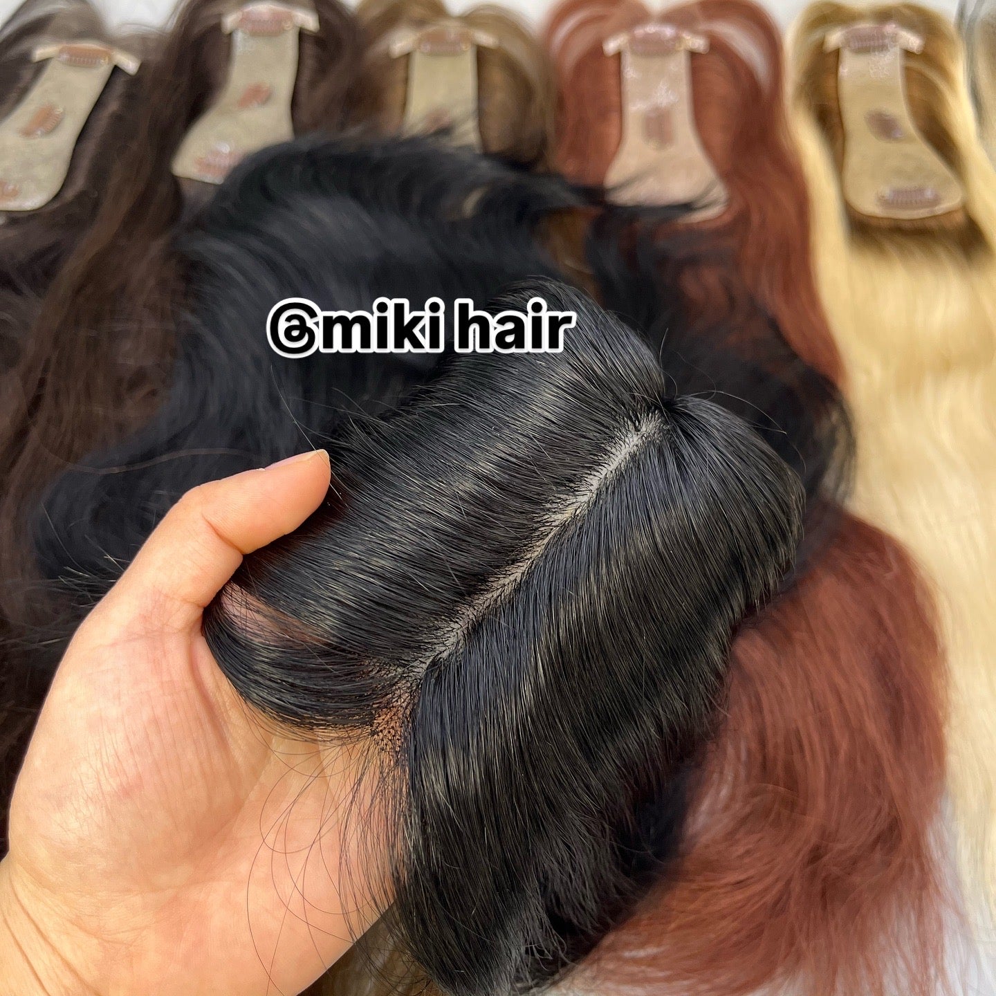 Skin pu topper 13*3*5cm 16inch natural wave many colors in stock