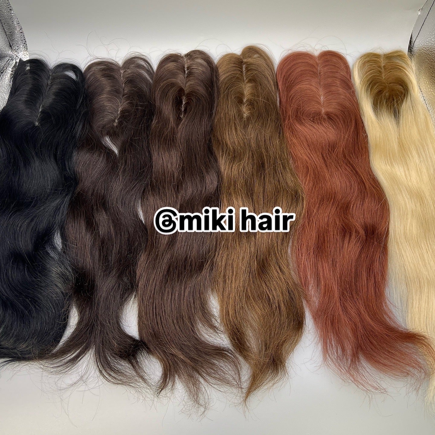Skin pu topper 13*3*5cm 16inch natural wave many colors in stock