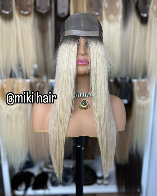 Mono wig soft virgin hair in stock