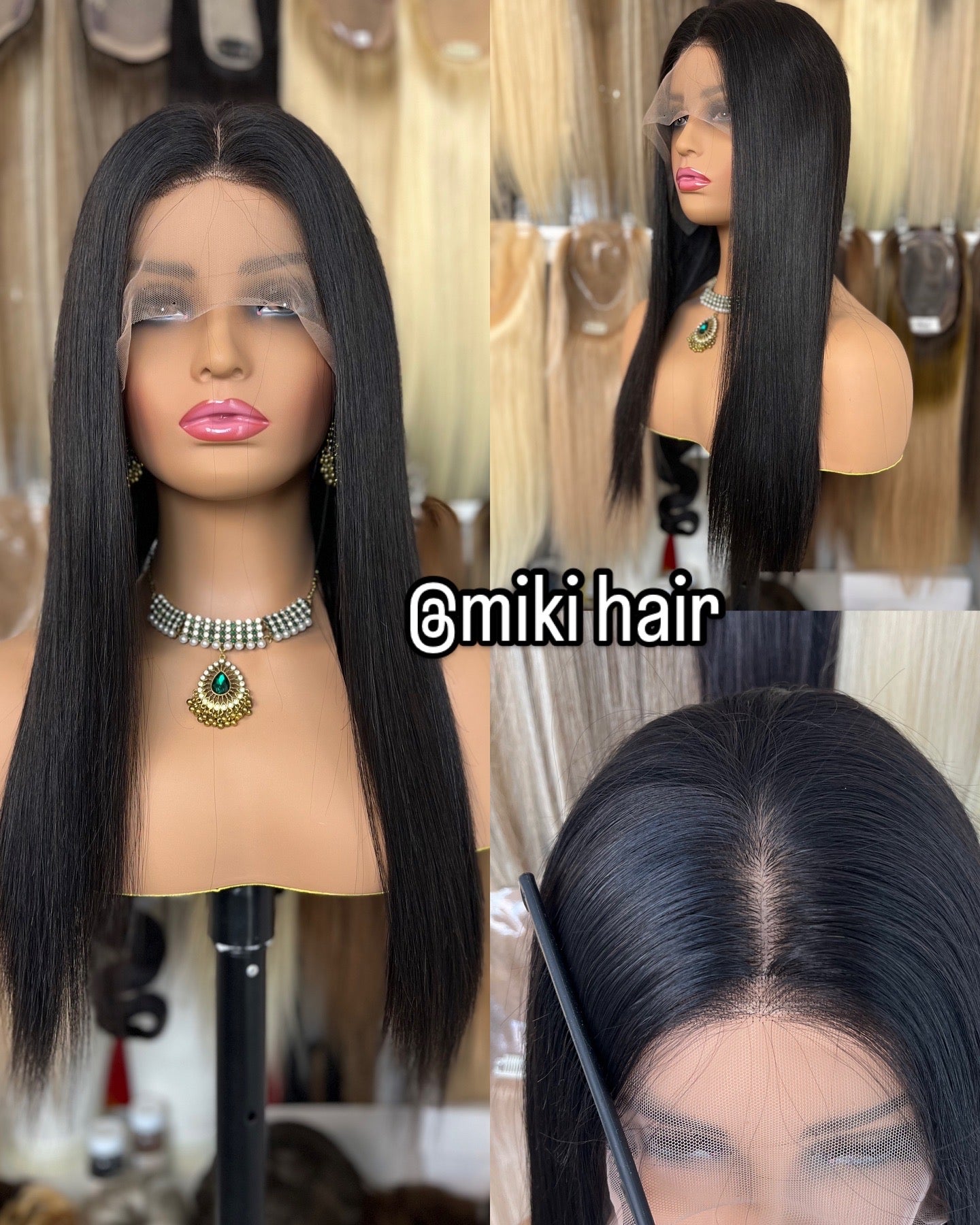 Lace frontal silk top wig 10-22inch soft hair in stock (#NC, #2,#4,#6)